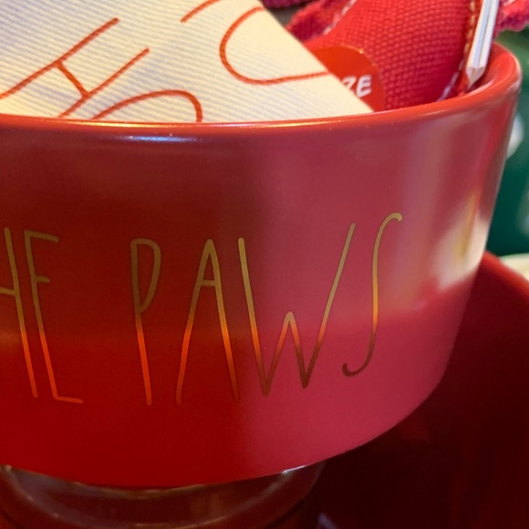 RAE DUNN DOG DISH GIFT SET! NIB!! 🐾 DECK THE PAWS. - Picture 3 of 12
